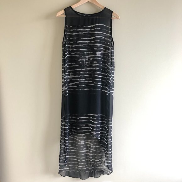 Zara Premium Denim Collection Sheer High‎ Low Shirt - Picture 1 of 8